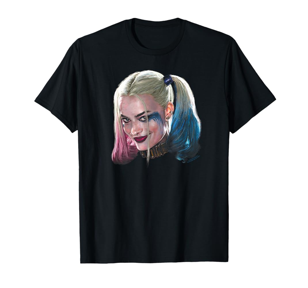 Amazon.com: Suicide Squad Harley Quinn Head T-Shirt